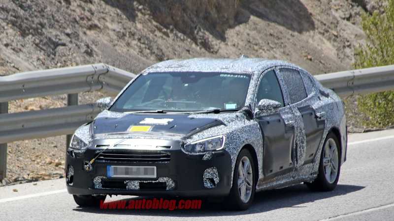 2019 Ford Focus sedan's first spy shots emerge from testing in Europe